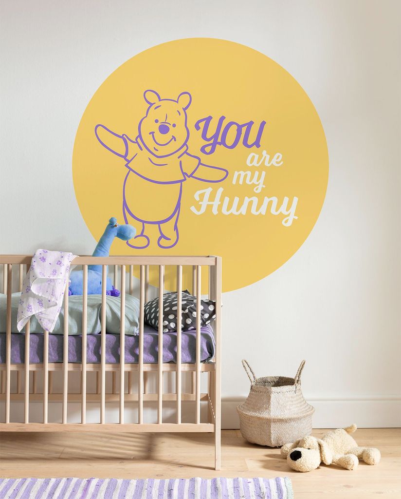 Komar Vlies Fototapete / Wandtattoo selbstklebend - Winnie the Pooh My Hunny - Größe: 125 x 125 cm (Breite x Höhe) - 1 Teile