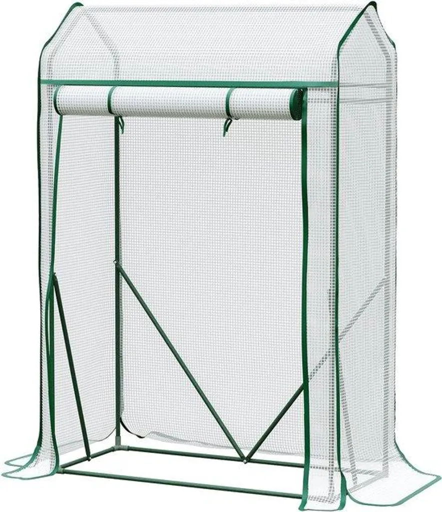 Serre anti-UV avec porte coulissante pour protéger vos tomates du soleil