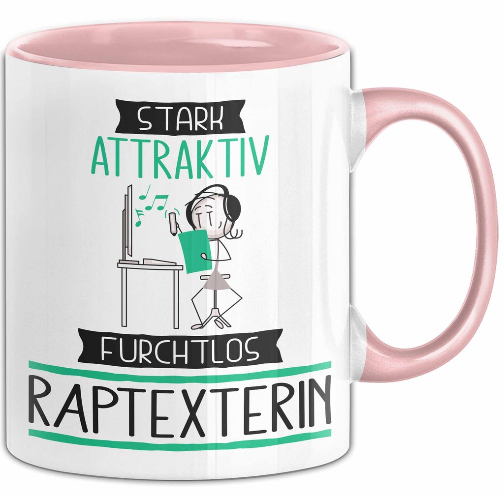 Raptexterin Tasse Geschenk Becher Stark Attraktiv Furchtlos Raptexterin Lustige Geschenkidee (Rosa)