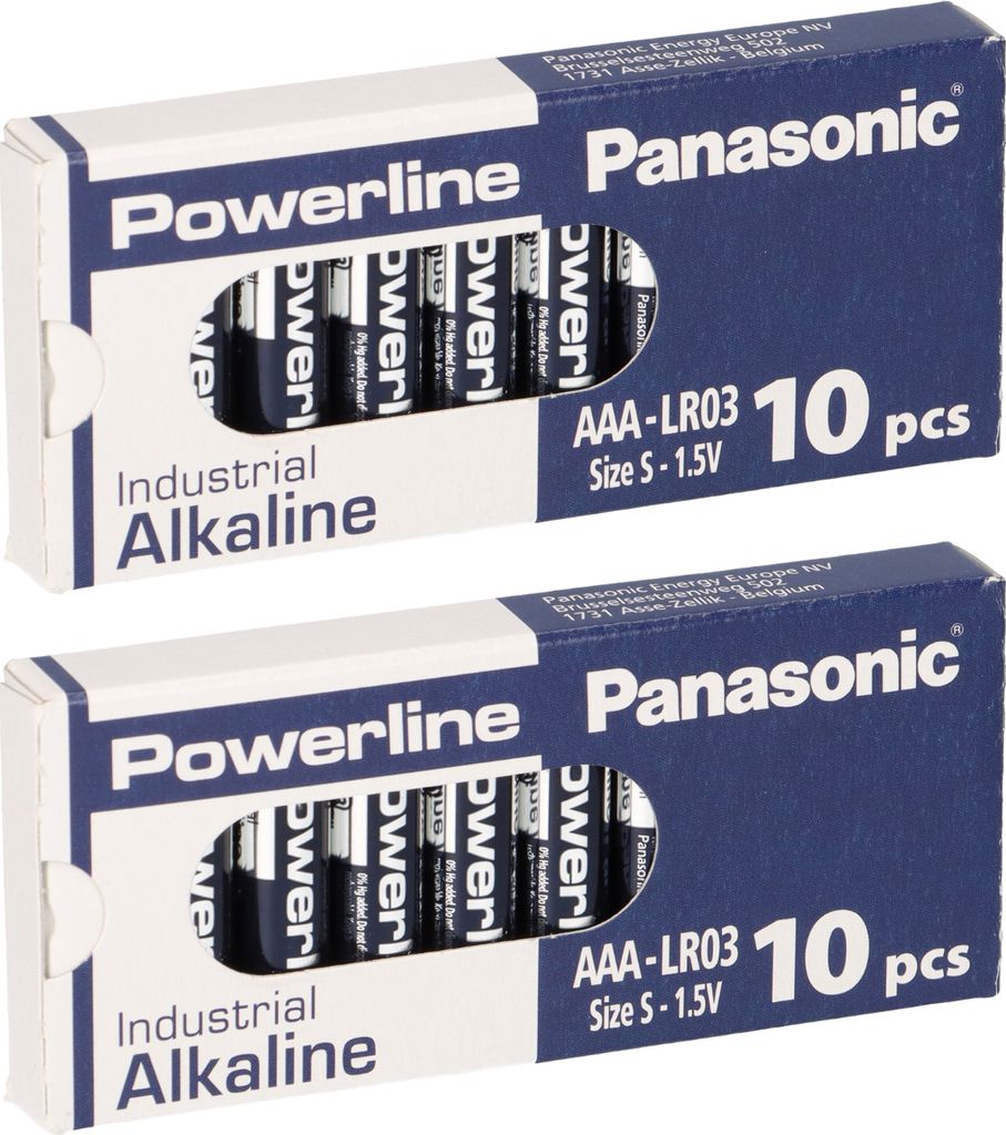 20x MICRO AAA LR03 MN2400 Batterie PANASONIC POWERLINE Produktbild 