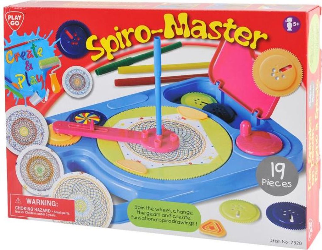 Playgo Spirograph Zeichen-Set kreatives Spielzeug 19-teilig für Kinder