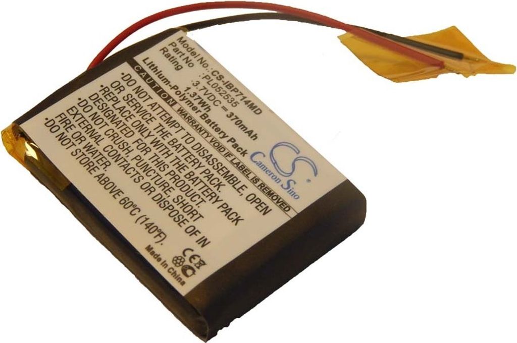 vhbw Akku kompatibel mit iHealth BP7 141DF1, BP5 E5E45A Medizintechnik (370 mAh, 3,7 V, Li-Polymer)