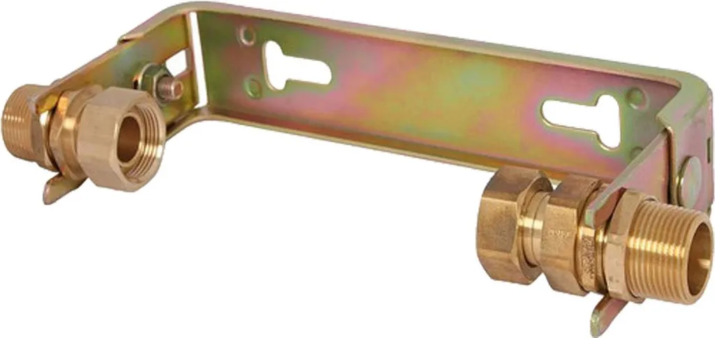 Staffa Contatore Acqua JS Qn 6 Orizzontale 1 1/2" Zincata Regolabile