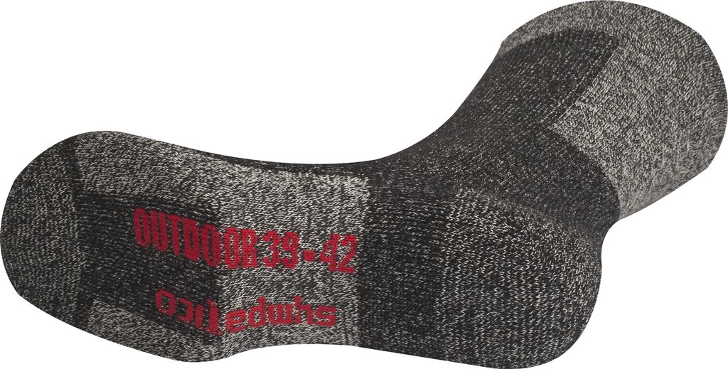 H.I.S. Wandersocken 2 -teilig 2x anthrazit-meliert Größe 39/42 Sockengröße