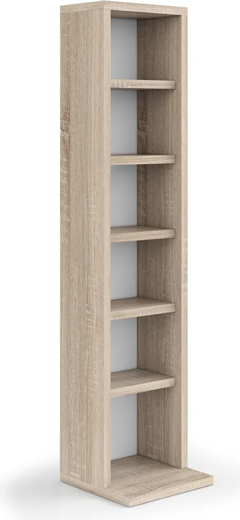 Étagère CD Vicco Sonoma 21x91.8cm - Modèle 25376 compact et moderne