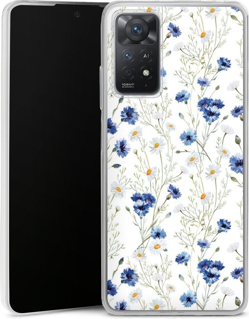 DeinDesign Slim Hülle für Xiaomi Redmi Note 11 Pro 5G Silikon Case Ultra Dünn Handyhülle Blume Blumen Muster