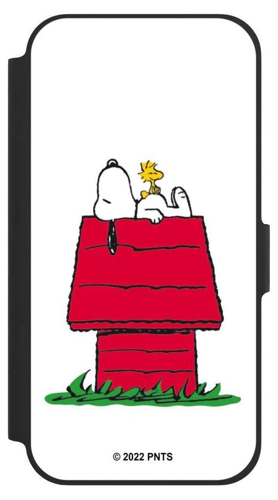 NIVOCASE Klapphülle für Apple iPhone 12 Handyhülle aus Kunst Leder NIVOflip schwarz Offizielles Lizenzprodukt Peanuts Snoopy