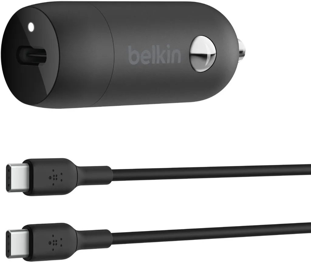 Belkin Chargeur USB-C 30W Power Delivery pour Voiture avec Câble USB-C