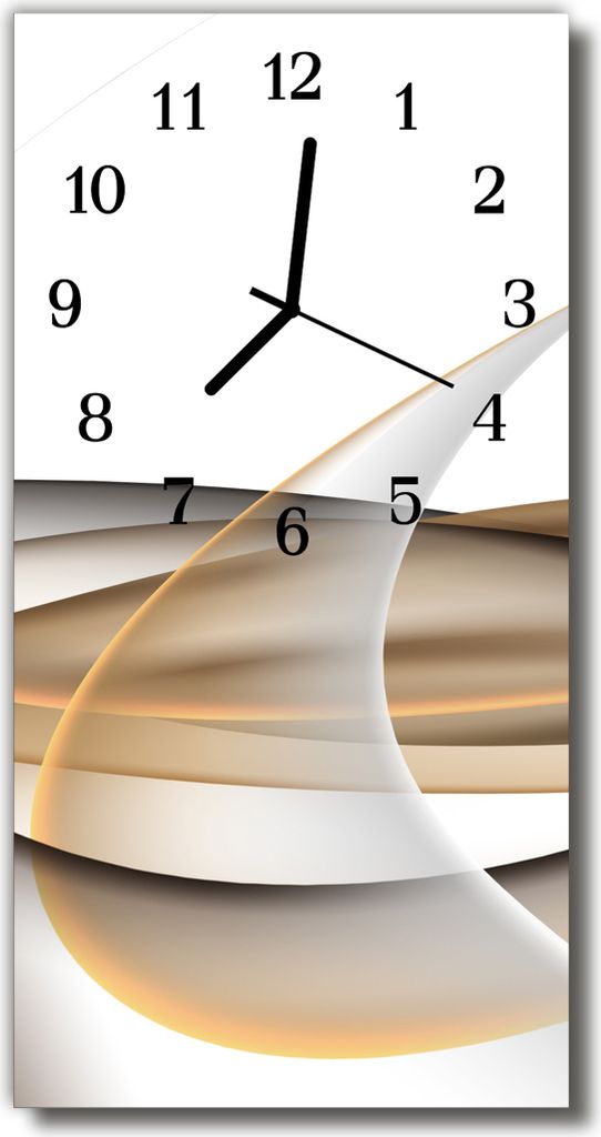 Tulup Glasuhr Wanduhr Küchenuhr Echt-Glas 30x60 Abstrakt Mehrfarbig