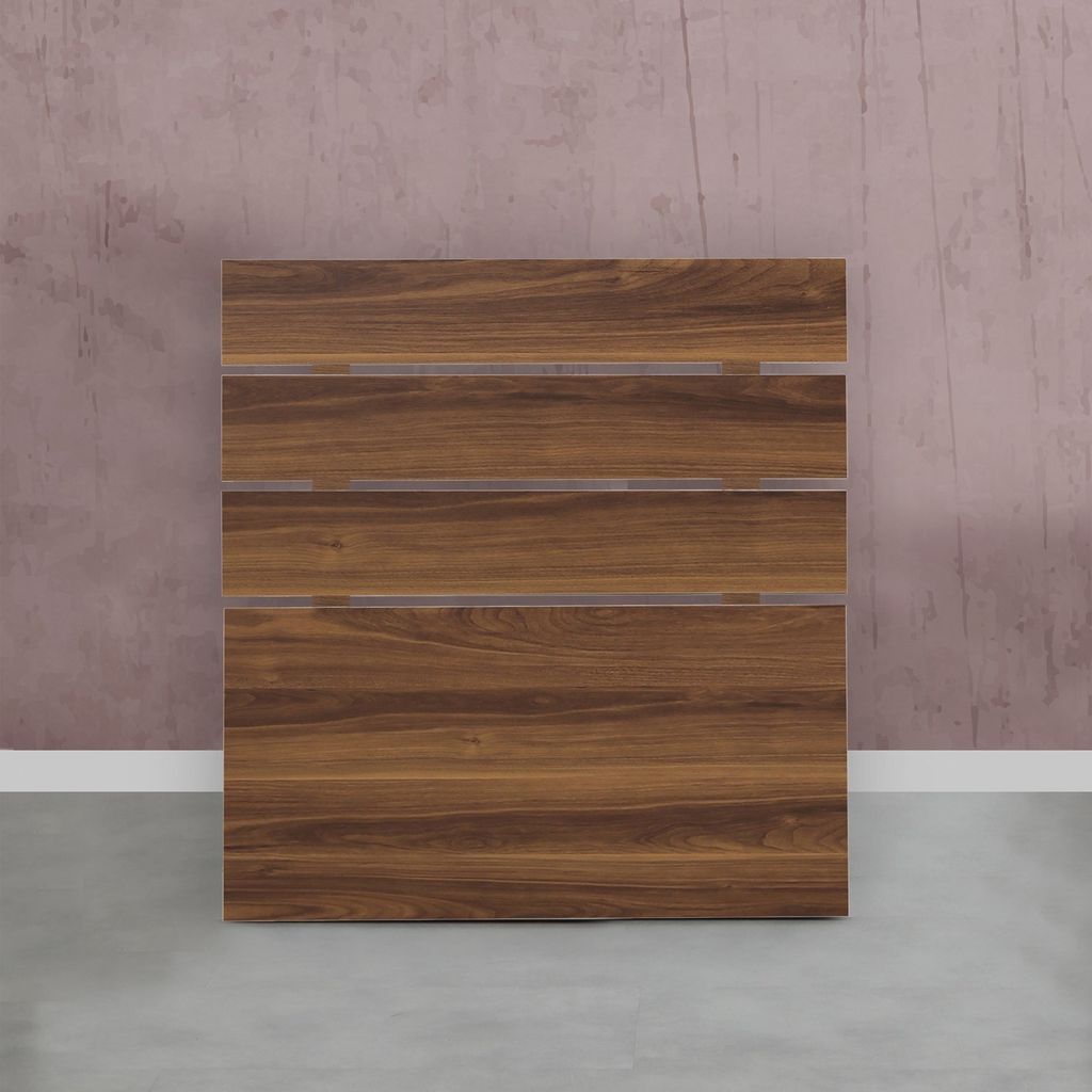 Skye Decor, Fuga- Fuga 90LK CMY, Nussbaumfarbe, Kopfteile, 100x90x3 cm, 100% Melaminbeschichtete Partikelplatte