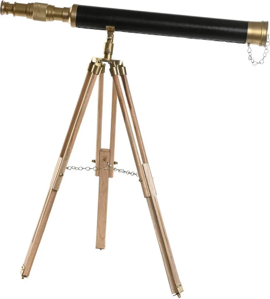 Télescope vintage Marron et Or ESPRIT Home - Objet déco 63 x 40 x 70 cm