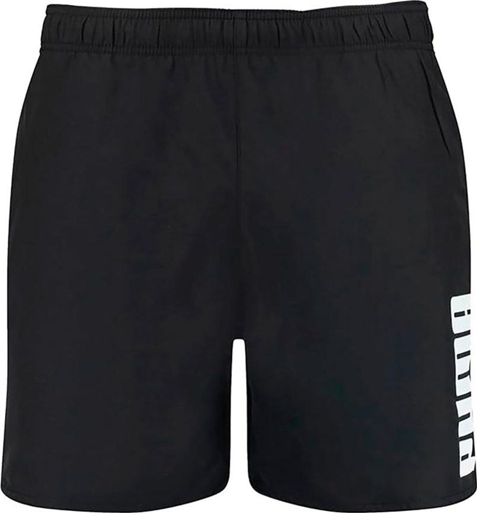 PUMA Herren Badehose SWIM MEN MID Shorts Stretch Badeshorts Swim Shorts , Farbe:Black, Bekleidungsgröße:L