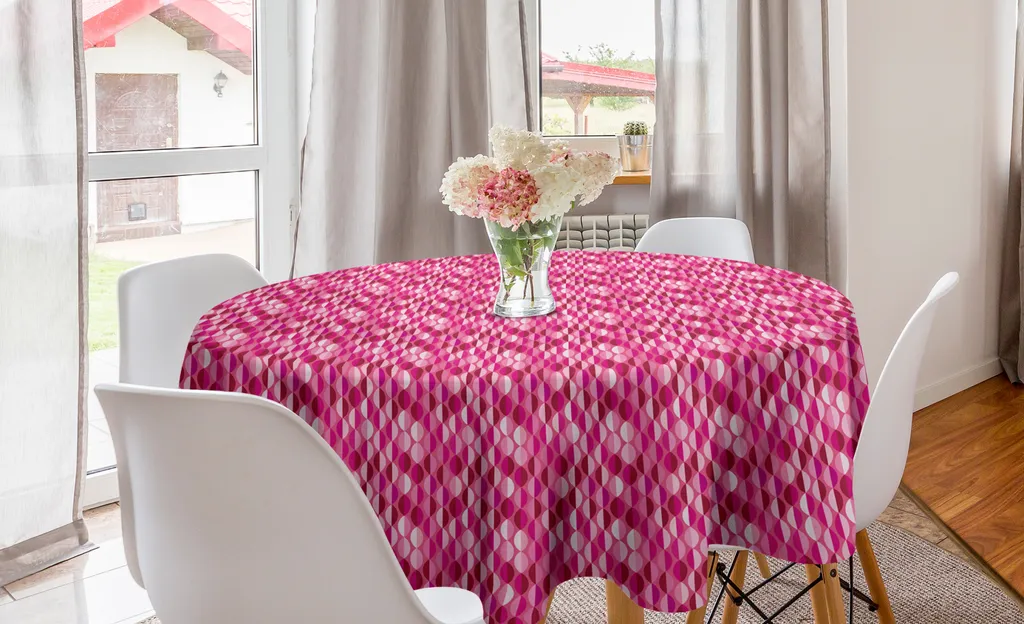 Tovaglia Antimacchia ABAKUHAUS 150cm | Poliestere High-Tech Fucsia