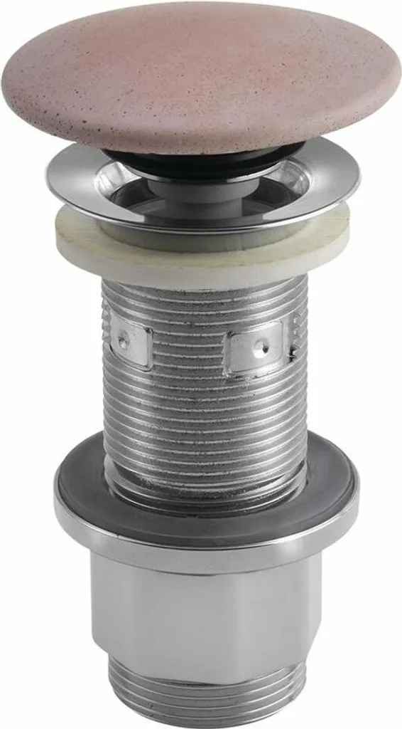 Piletta Lavabo Click-Clack 5/4" Rosa Opaco con Tappo Cemento 10-80mm