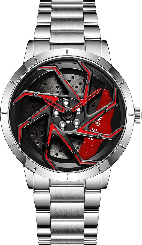 Orologio Uomo Designer Acciaio Inox Motorsport Quarzo Fashion 3ATM