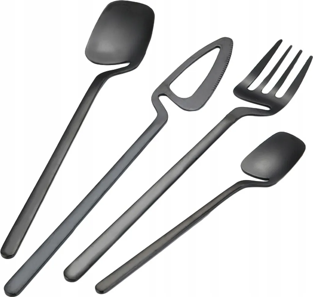Set di posate in acciaio inox Moderno 32 pezzi MATTE Set NERO