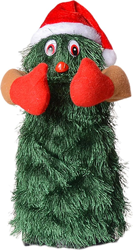 Elektrische Weihnachtsbaumpuppe, batteriebetriebene tanzende Weihnachtsbaumfigur, Weihnachtsdekoration für den Kamin, Tischdekoration, L