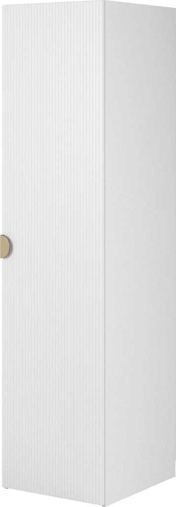 Selsey Moonir - Kleiderschrank 1-türig mit Regalen, 50 cm, weiß