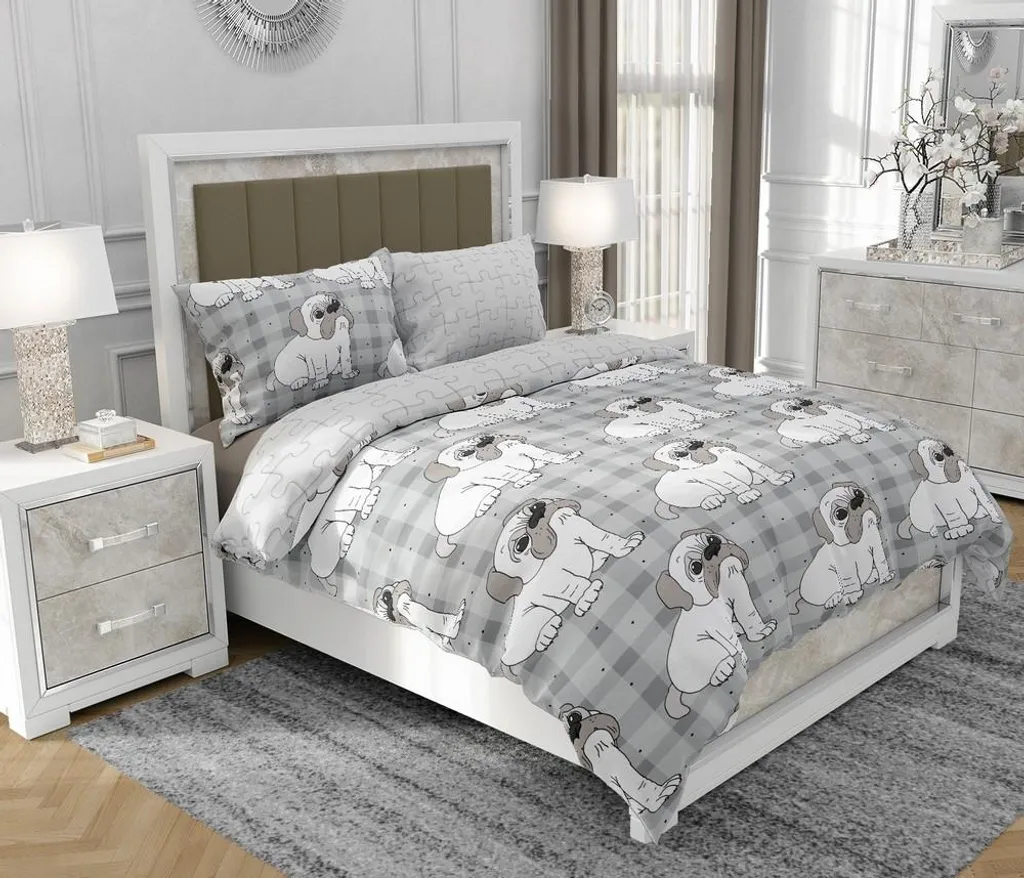 Dormi con un Amico a 4 Zampe! Set Letto SOVIO 140x200 Cotone Zip