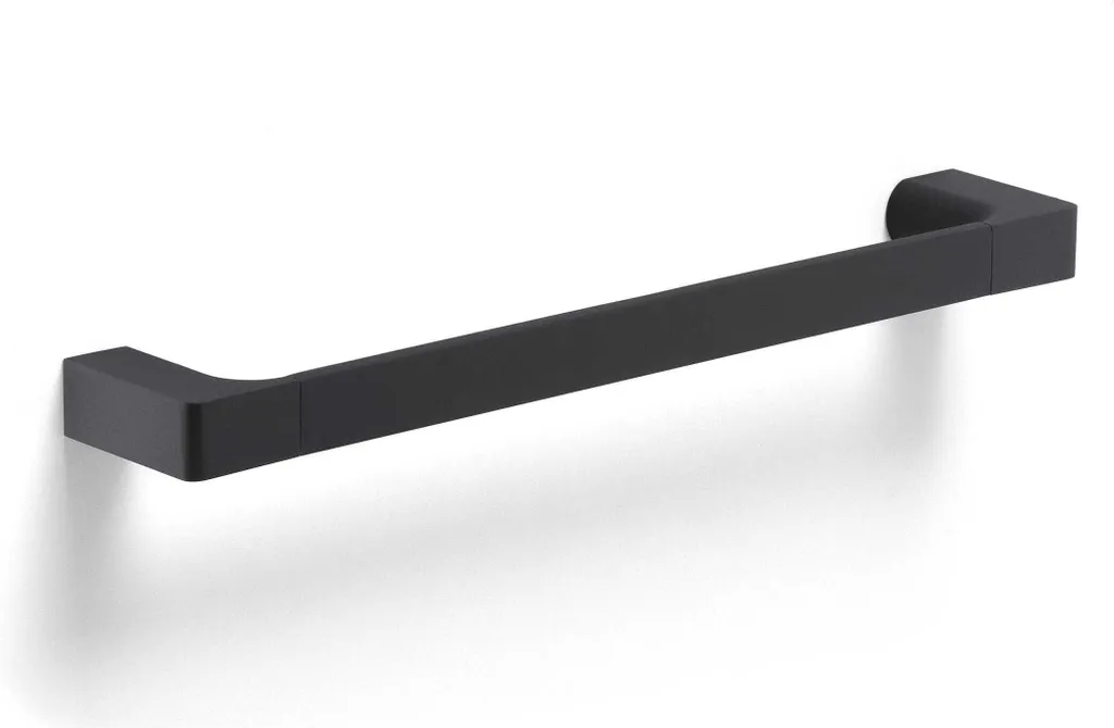 Barra Portasciugamani Palazzo 35 cm Nero Opaco | Montaggio Facile