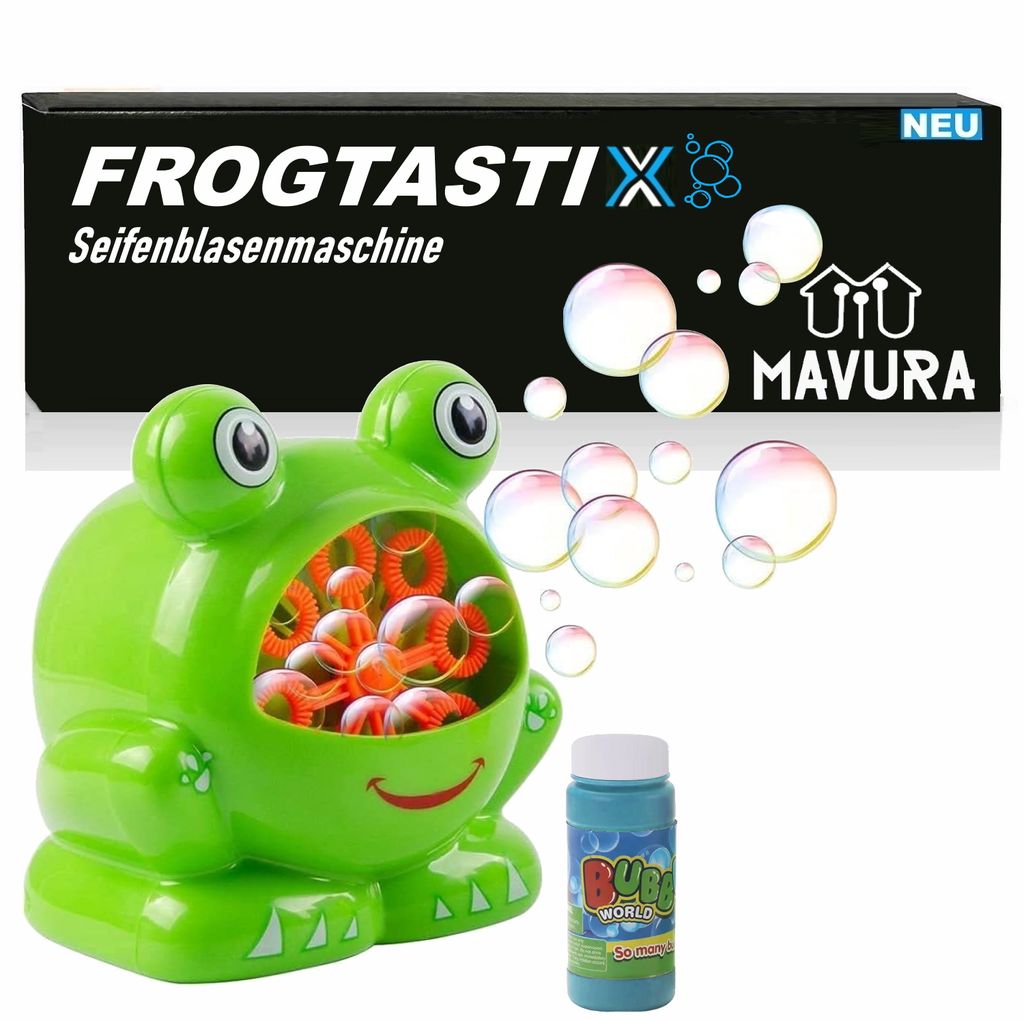 FROGTASTIX Seifenblasenmaschine Seifenblasen Frosch Produktbild 