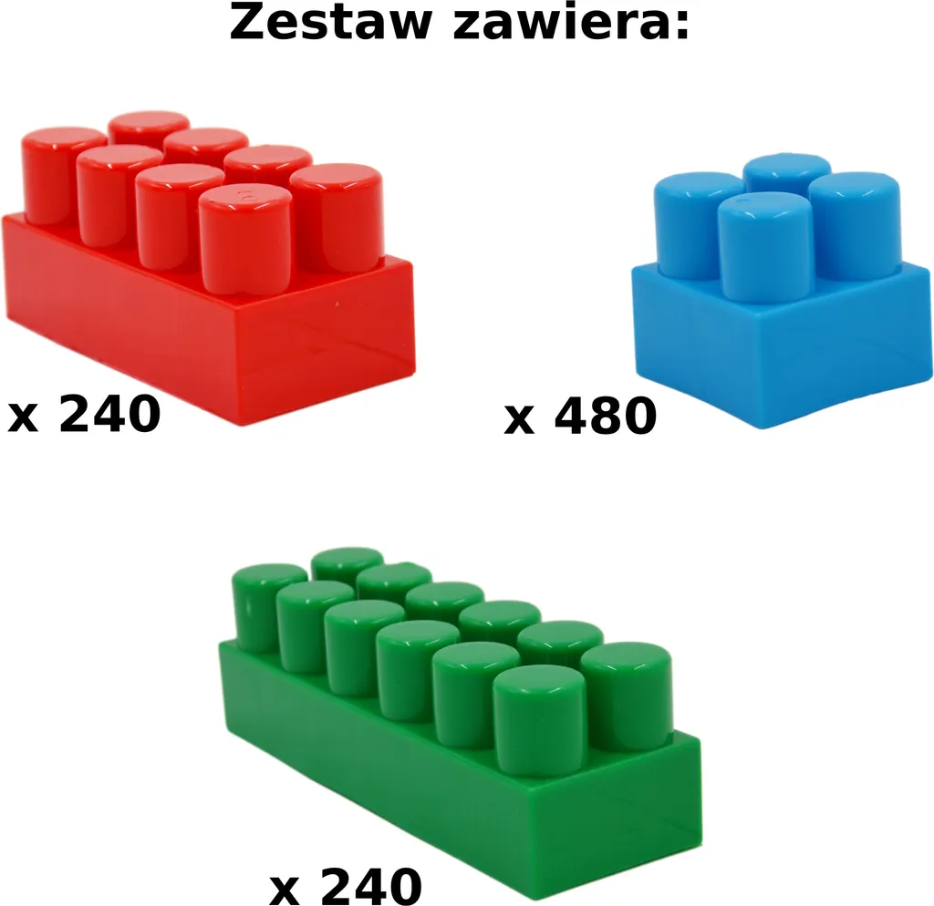 Blocs de construction 960 éléments HUGE pour en finir avec le manque de briques