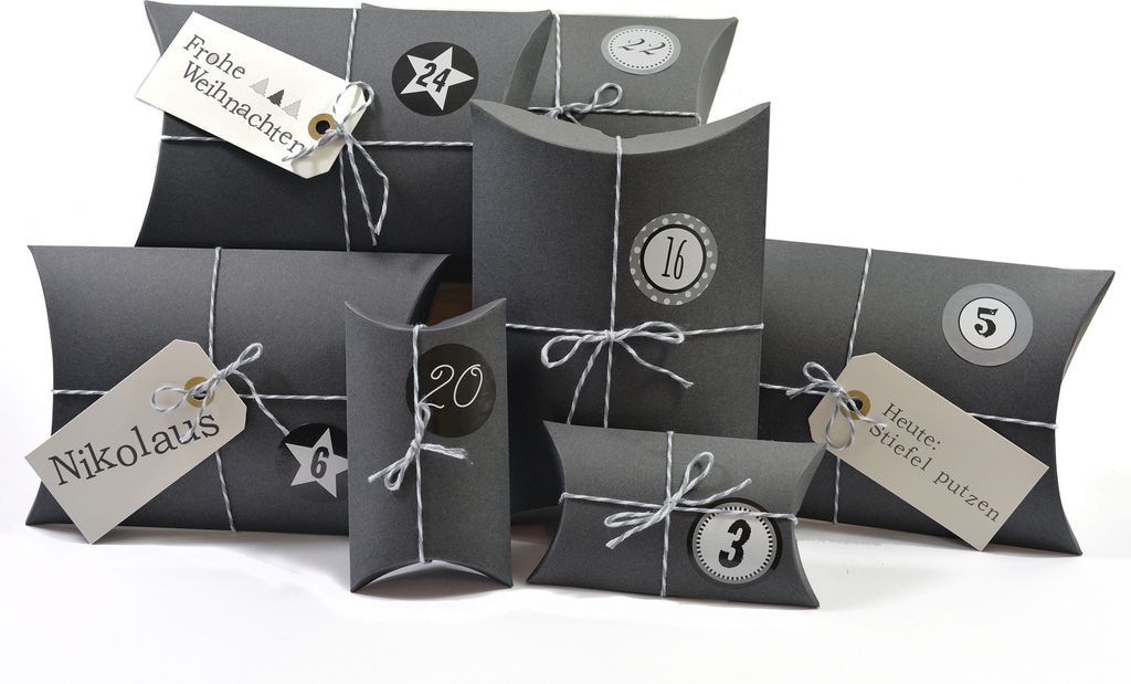 Adventskalender HoHoHo, Farbe grau (Ziffern grau) Produktbild 1