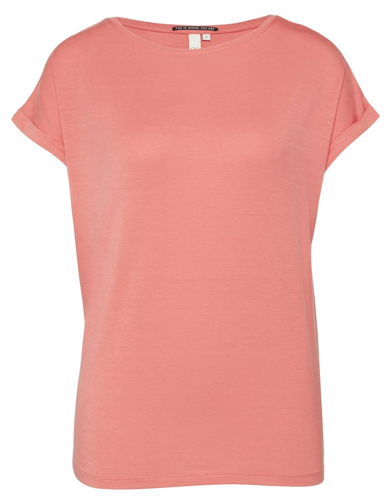 s.Oliver Damen T-Shirt Loose Fit mit Fledermausärmeln und fixiertem Umschlag