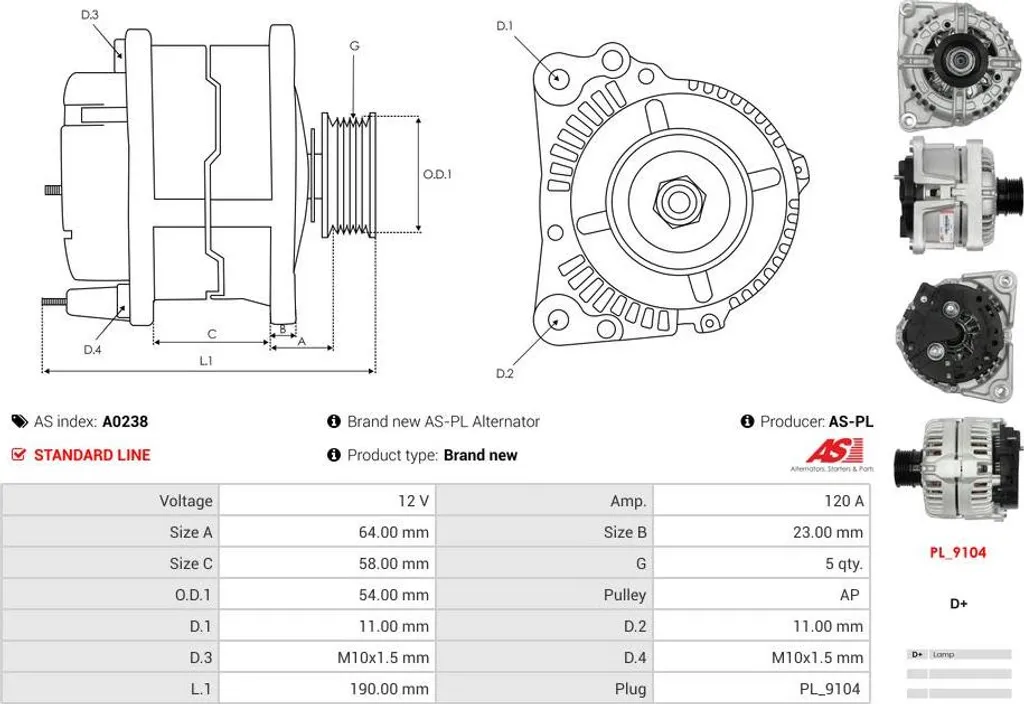 Alternateur 120A Opel Astra G : Réparez votre Panne de Batterie 1.6