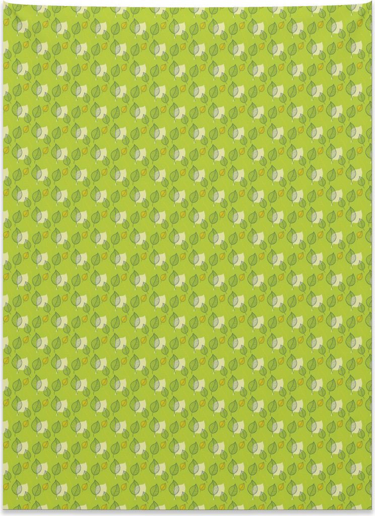 Abakuhaus Grün Wandteppich, Abstraktes fallendes Blatt aus Weiches Mikrofaser Stoff Kein Verblassen Klare Farben Waschbar, 110 x 150 cm, Hellgelb ...