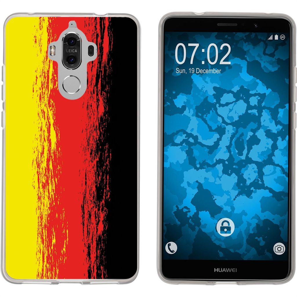 PhoneNatic Case kompatibel mit Huawei Mate 9 Silikon-Hülle WM Deutschland M6