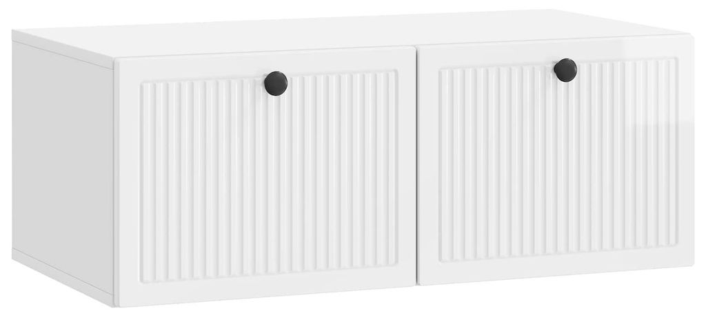 vidaXL Wandmontierter TV-Schrank Hochglanz Weiß 78,5 x 41 x 30 cm