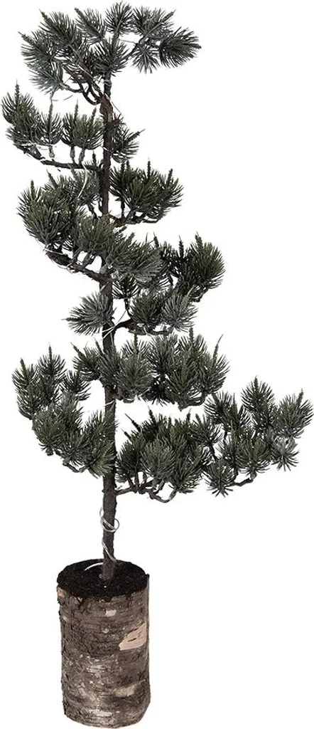 Clayre & Eef Mini-sapin de Noël artificiel 28x80 cm en bois vert 3xAAA