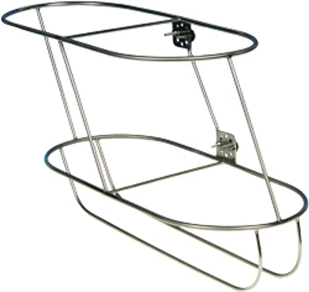 Support double de pare-battage incliné Allpa en inox pour balcon inox