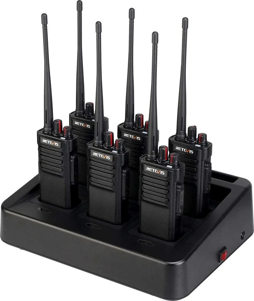 Talkie-Walkie Retevis RT29 Grande Batterie 3200mAh et Chargeur 6 Voies