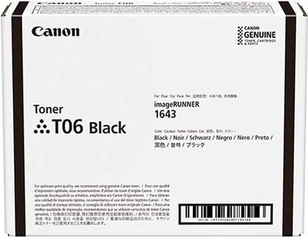 Toner Canon T06 Nero 3526C002 Originale: Efficienza e Bassi Costi