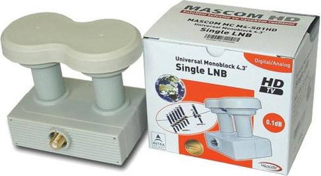 LNB Mascom Monoblock Single MCM4S01HD Gold 4.3° Zdjęcie produktu 