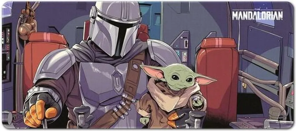 Desk Pad Mandalorian & The Child - Tappetino Scrivania Design XXL