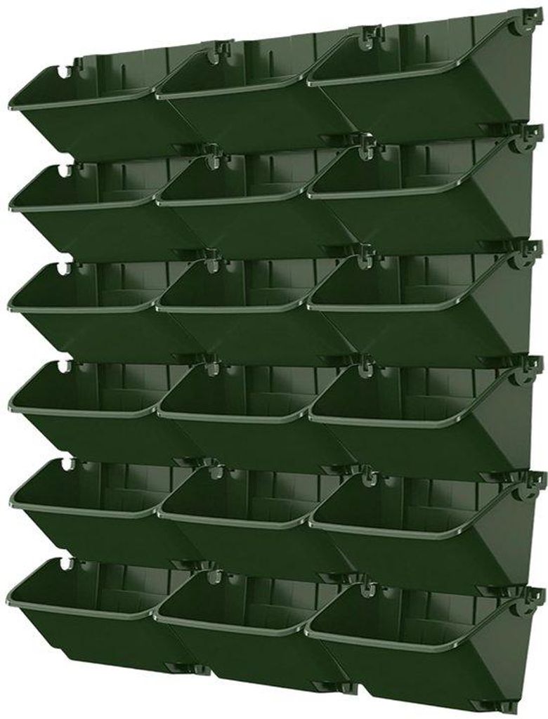 Vertikale Pflanzenwand, grüne Wandplanter, hängende Pflanzensäcke, Innen/Außen/Balkon