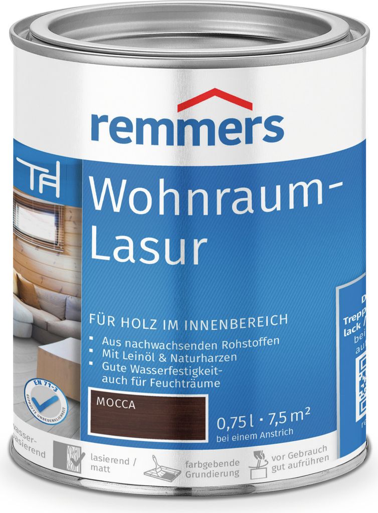 Remmers Wohnraum-Lasur mocca 0,75 l, Holzlasur innen Produktbild 