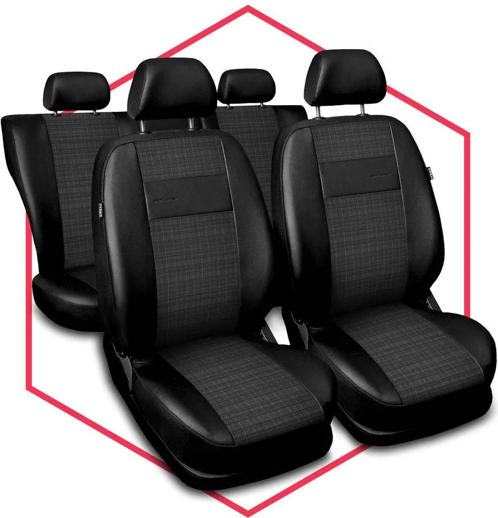 Coprisedili Auto Sportivi Grigio per Daewoo Lanos | Antiusura Totale - 9