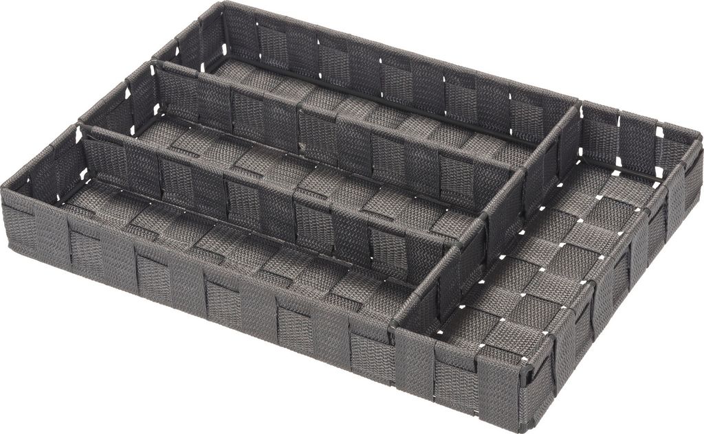 WENKO Besteck ADRIA Grau Korb 36x26 cm Kasten Halter Aufbewahrung Küchen Fach