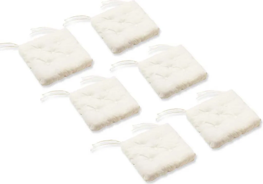 Set 6 Cuscini Sedia etérea Elton 42x42 Natura - Comfort per tutta la Famiglia