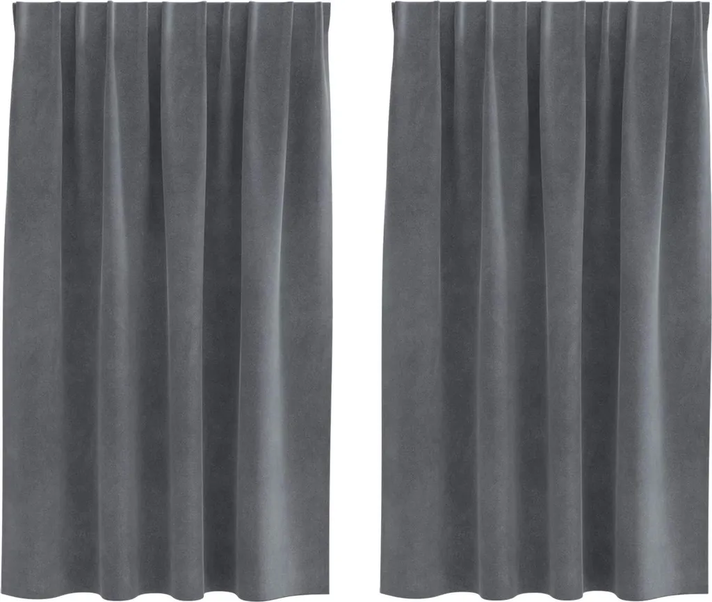 Tende Oscuranti vidaXL Grigio Velluto 140x140 cm | Relax e Privacy - 1