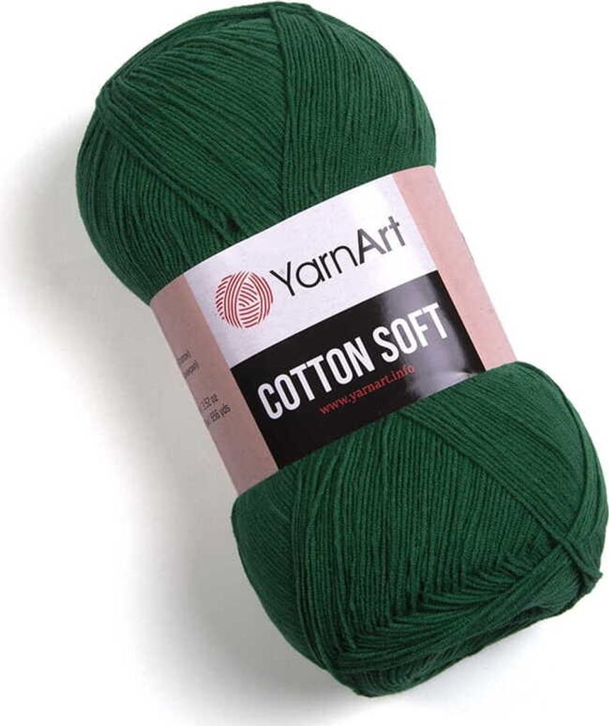 YarnArt Baumwolle Soft 52 Grün - 55% Baumwolle, Produktbild 
