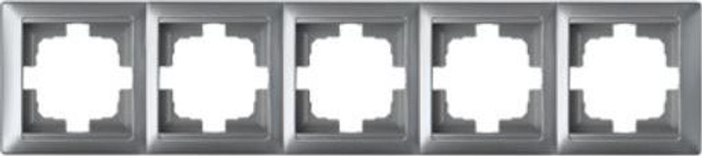 Universal Rahmen 5-fach Premium serie STILE Silber