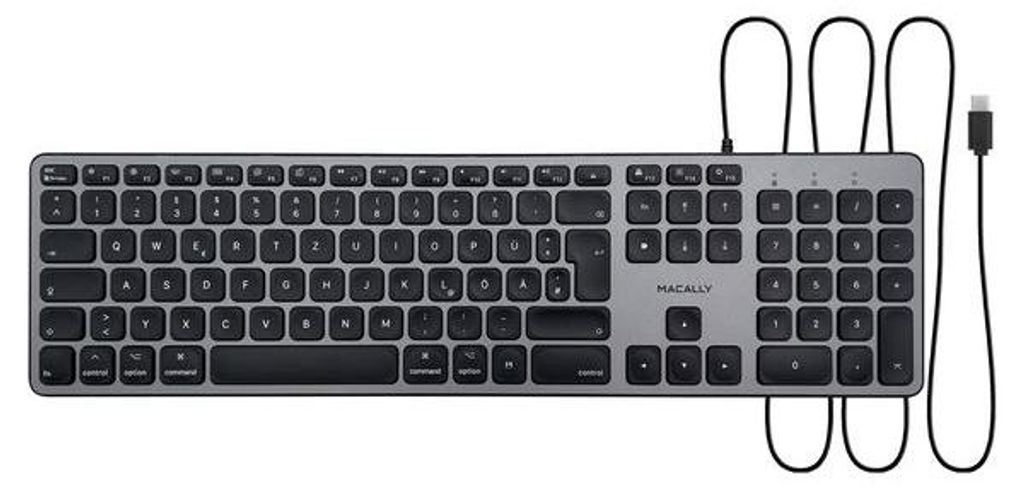 Macally UCZKEYSG-DE, USB-C Tastatur f. Mac, PC & Tablet, DE Produktbild 