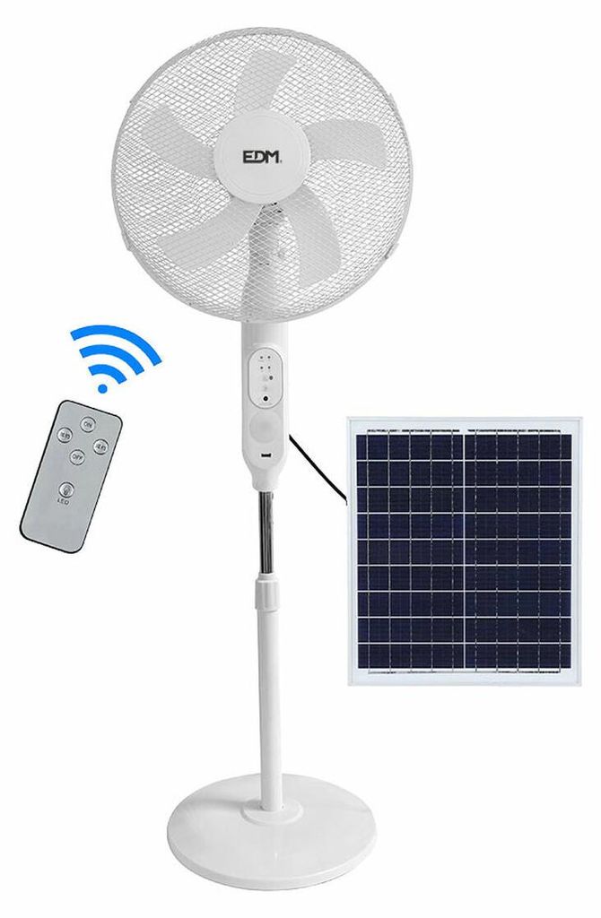 Ventilatore da terra EDM 33523 Bianco 25 W Solare Immagine del prodotto 