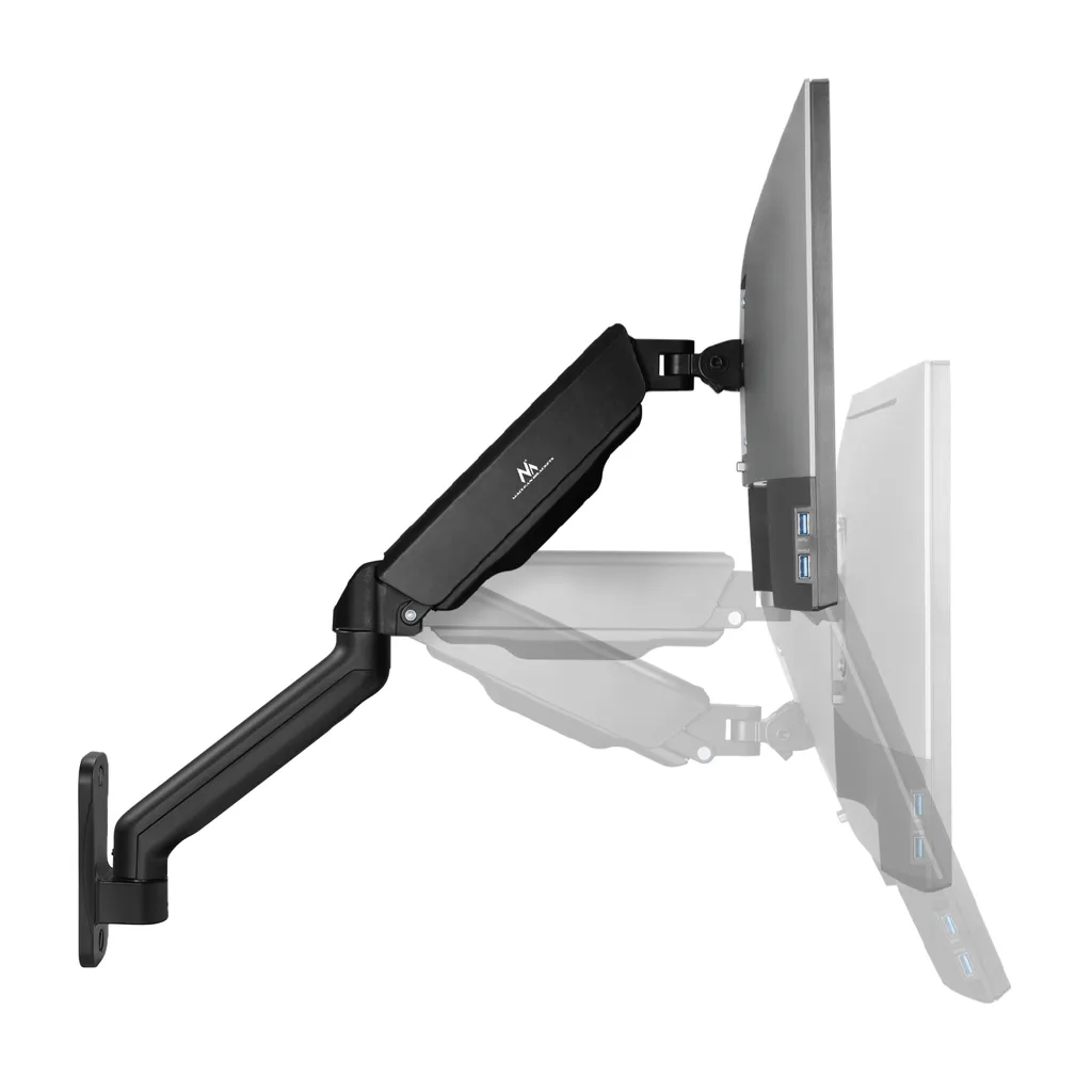 Support Double Écran Mural pour Bureau Gaming et Télétravail 32" - 7