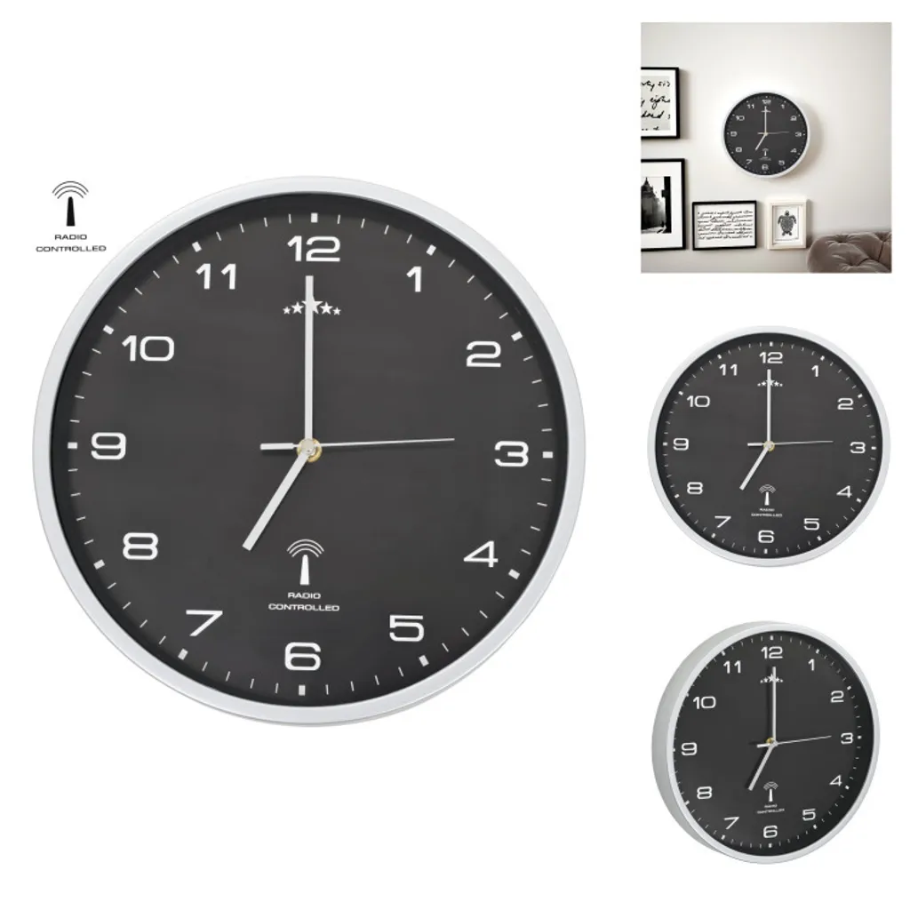 Horloge murale radio-pilotée 31 cm - Finissez-en avec le retard de l'heure